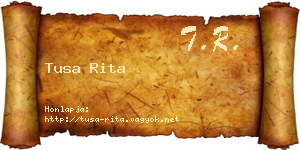 Tusa Rita névjegykártya