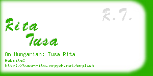 rita tusa business card